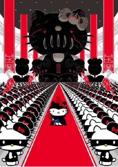 hello kitty obey. Hello Kitty has been splashed