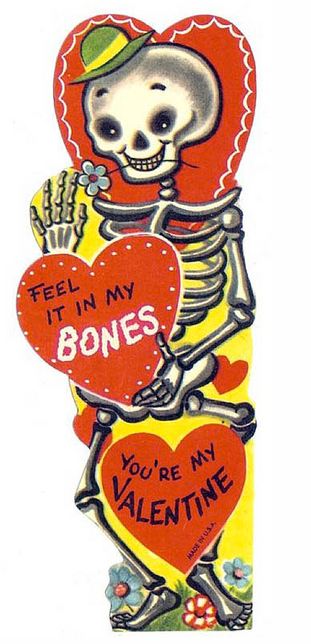 Vintage Valentines: Ghosts, Witches and Skeletons